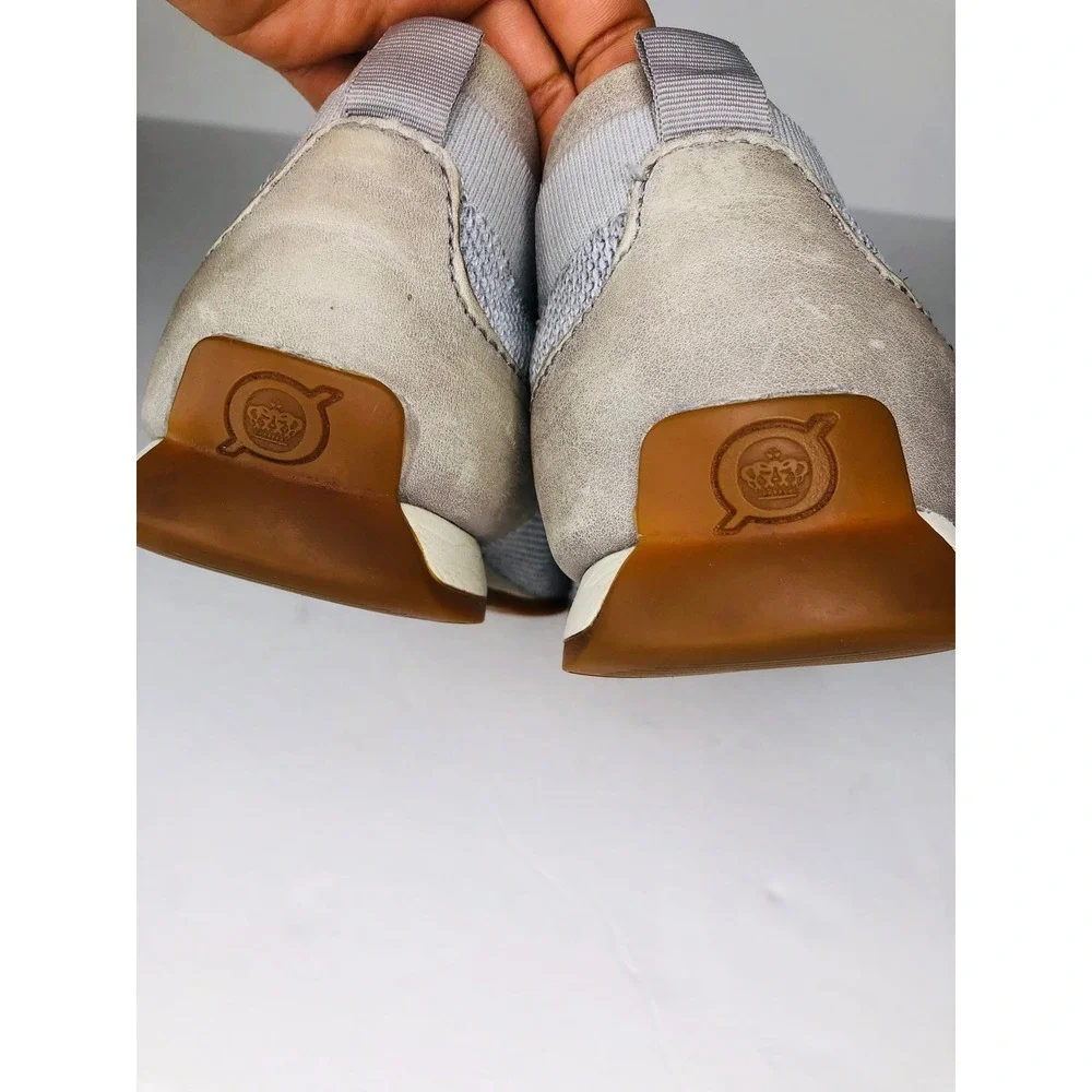 Born Handcrafted Footwear Gray Fabric Leather Accent Sneakers‎ 11.5M